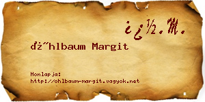 Öhlbaum Margit névjegykártya
